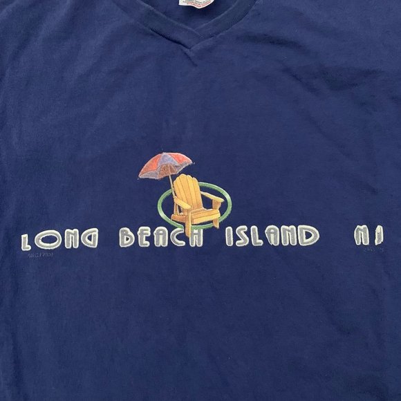 Vintage 2000 Long Beach Island V-Neck Tee - Picture 7 of 14